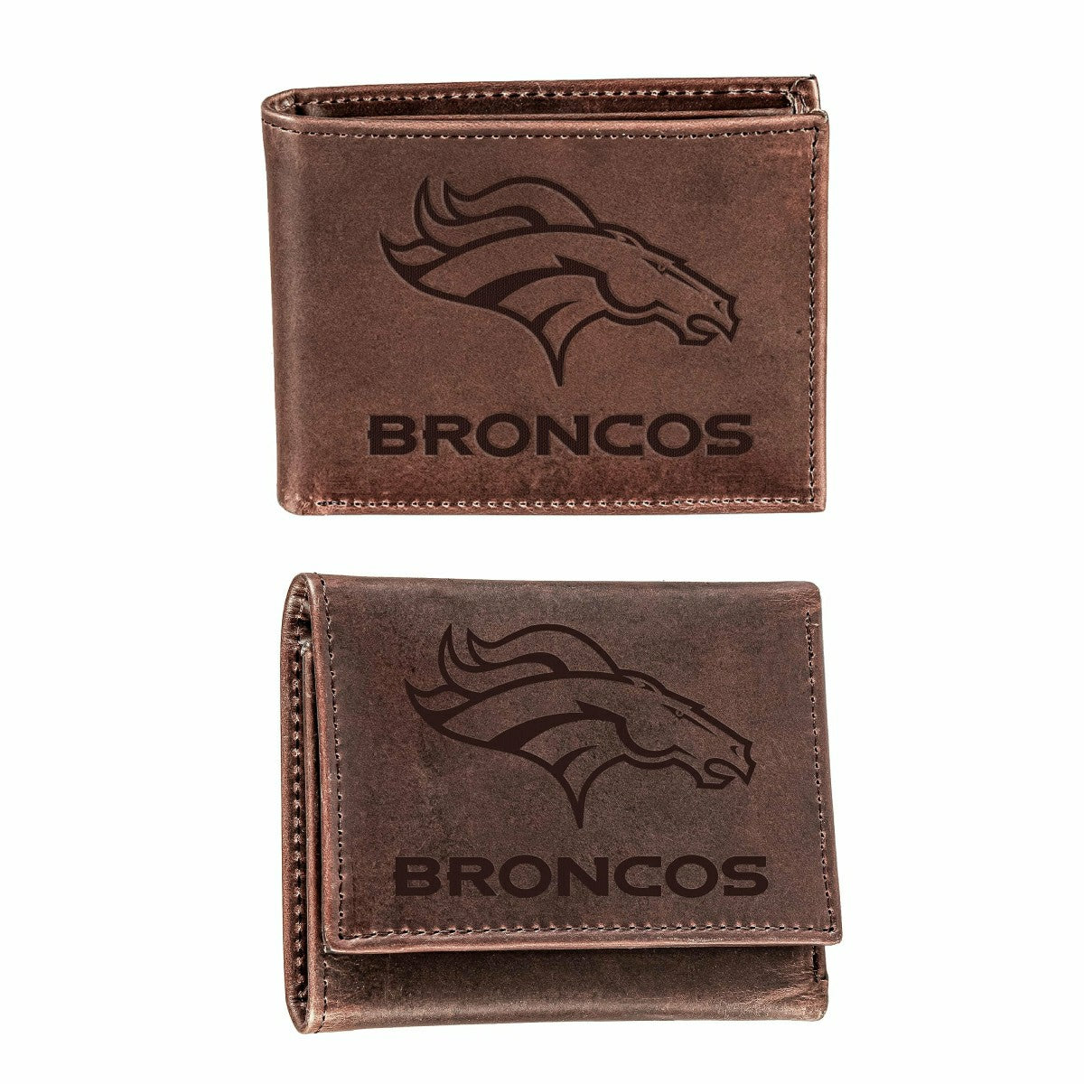 Denver Broncos, Bi-Fold and Tri-Fold Wallet Gift Set, Brown, NFL, Home