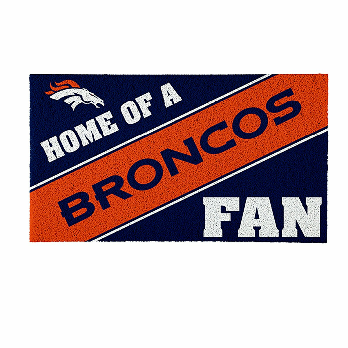 Denver Broncos, PVC Mat COLOR, Home of a Fan, NFL
