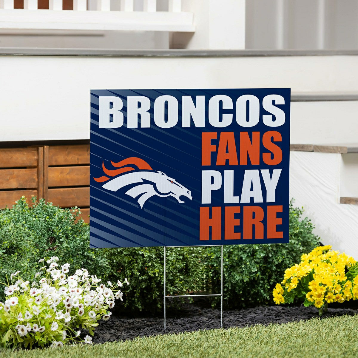 Denver Broncos Coroplast Yard Sign "Fans Play Here", NFL, Home