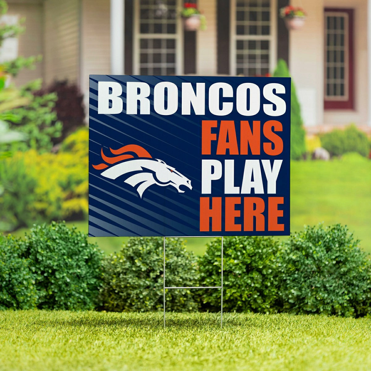 Denver Broncos Coroplast Yard Sign "Fans Play Here", NFL, Home