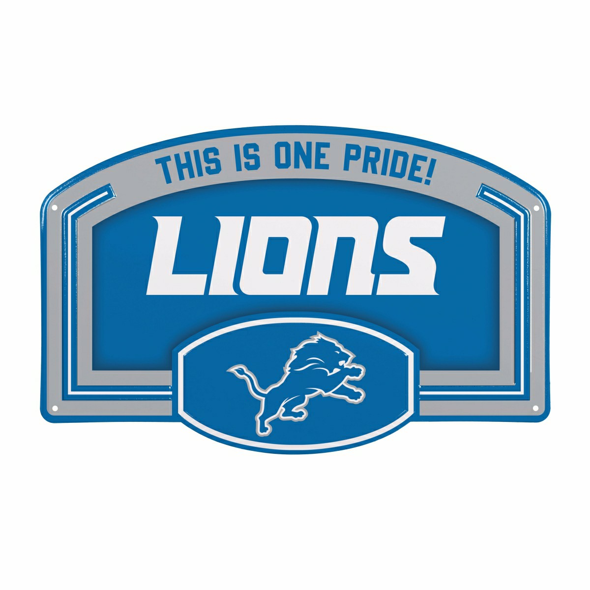 Detroit Lions USA Embossed Steel Wall Sign, 11" x 17", NFL, Home