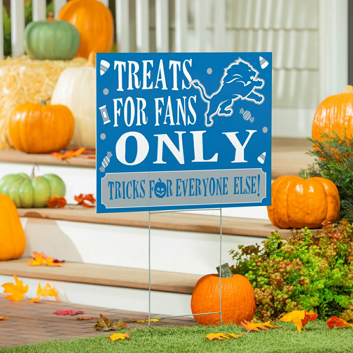 Detroit Lions Yard Sign, Halloween Treats for Fans, NFL, Home