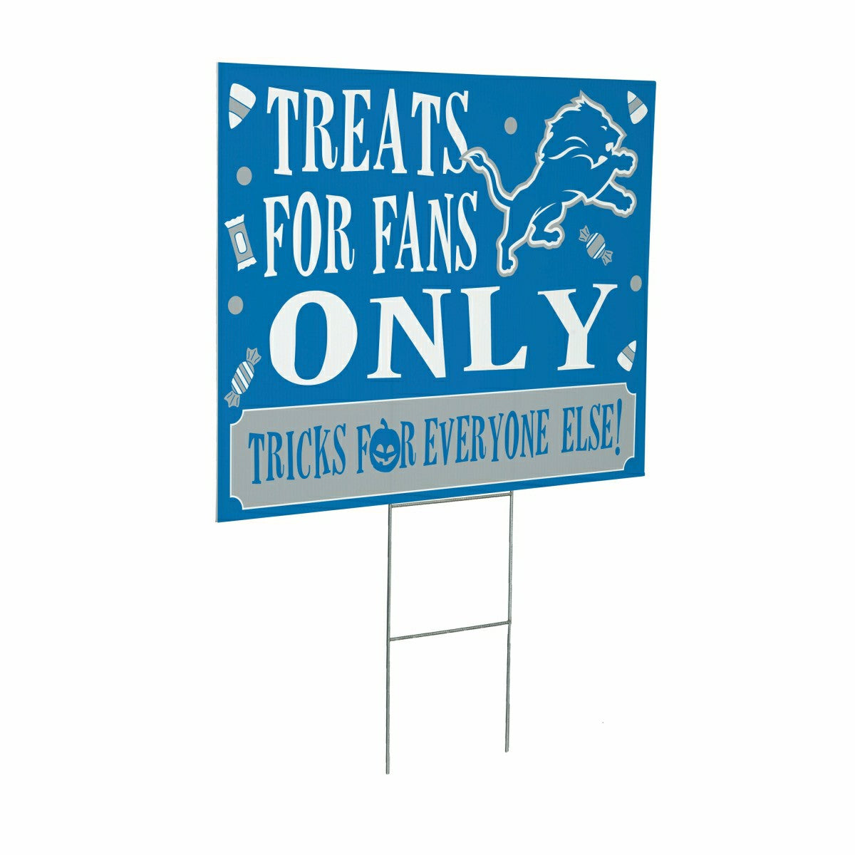 Detroit Lions Yard Sign, Halloween Treats for Fans, NFL, Home