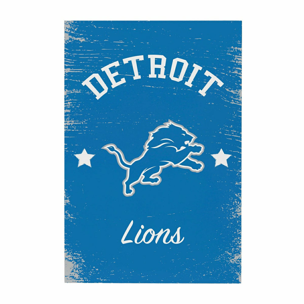 Detroit Lions Wood Wall Sign, 16x24, NFL, Home