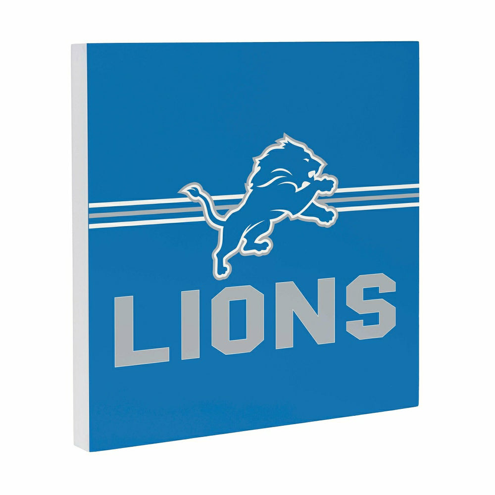 Detroit Lions Wood Wall Sign, 12x12, NFL, Home