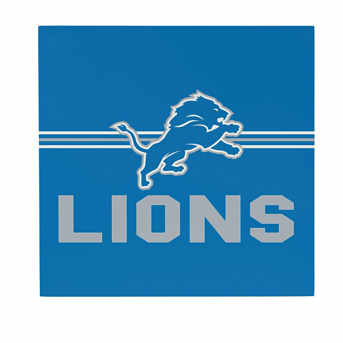 Detroit Lions Wood Wall Sign, 12x12, NFL, Home