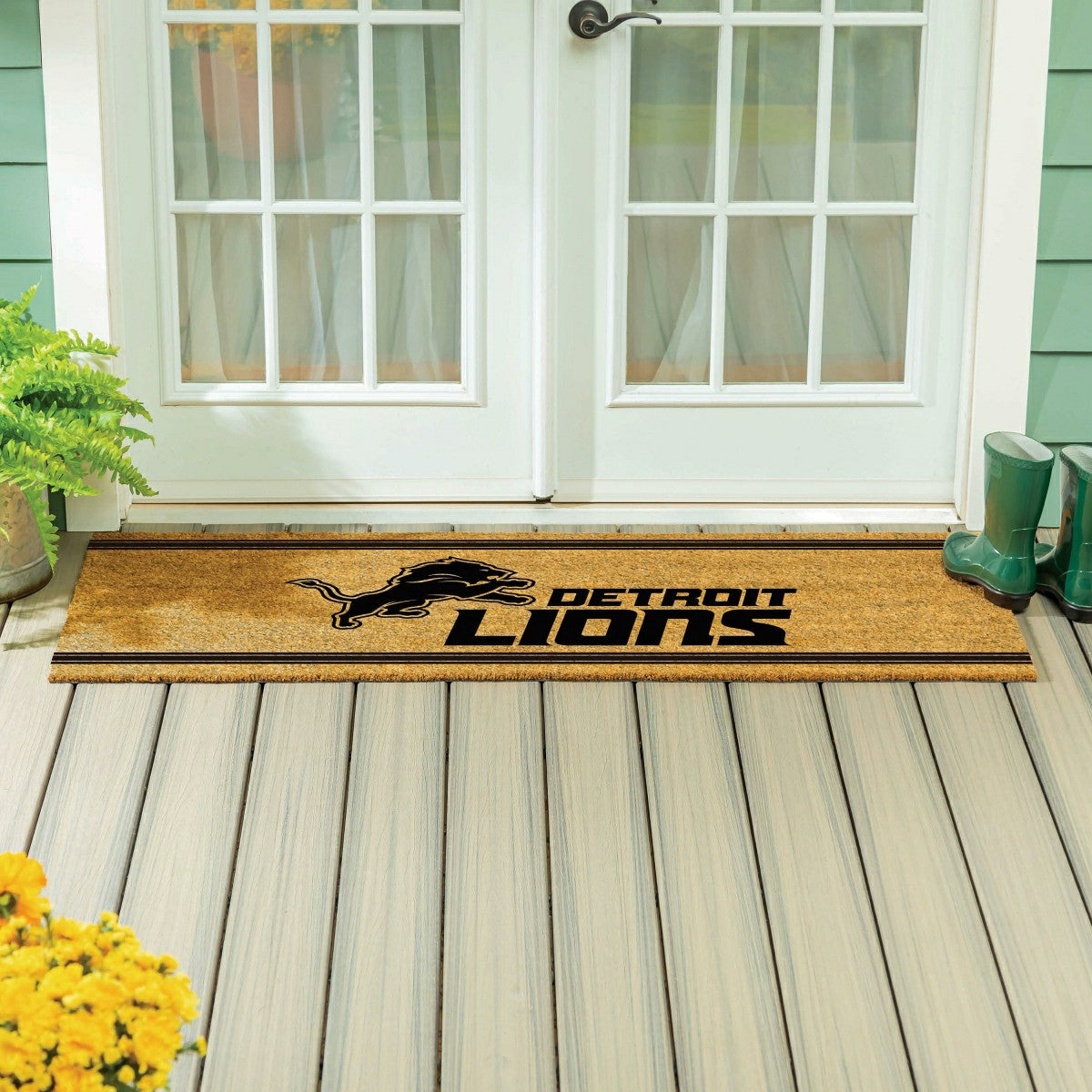 Detroit Lions Extra Large One Color Coir Mat, 60"x24", NFL