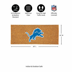 Detroit Lions Extra Large Full Color Coir Mat, 60"x24", NFL