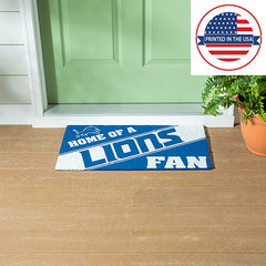 Detroit Lions, PVC Mat COLOR, Home of a Fan, NFL