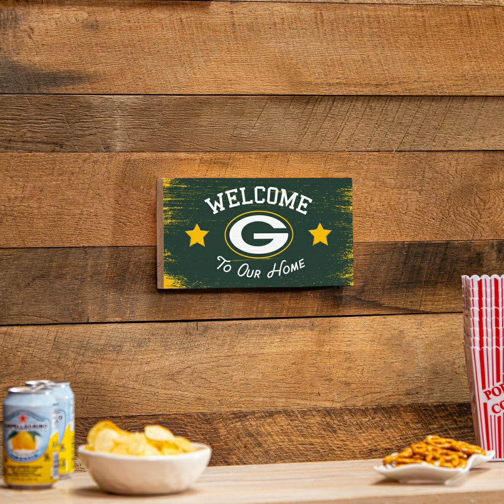 Green Bay Packers Wood Wall Sign, 6x11, NFL, Home