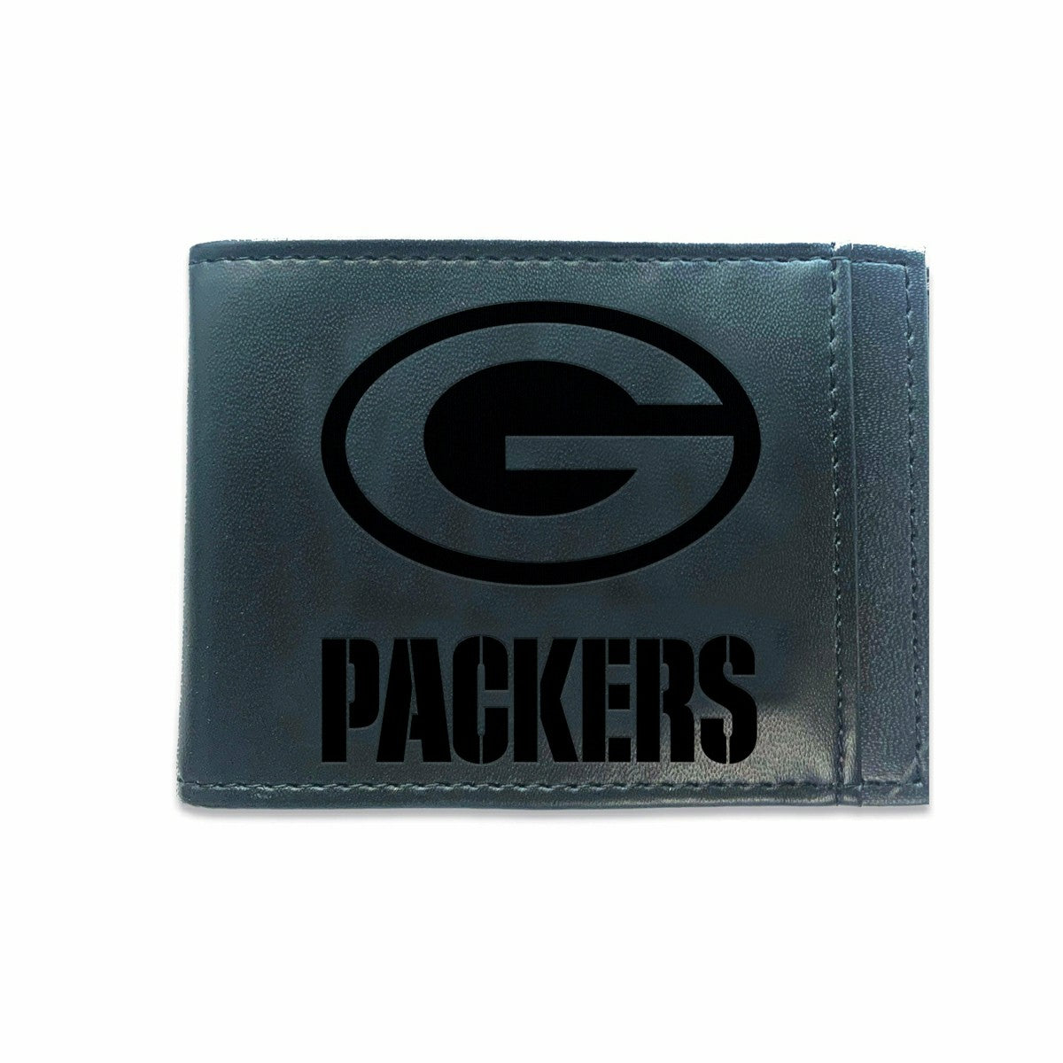 Front Pocket Wallet w/ RFID Blocking, Green Bay Packers, Black, NFL, Home