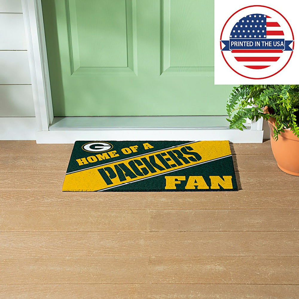 Green Bay Packers, PVC Mat COLOR, Home of a Fan, NFL