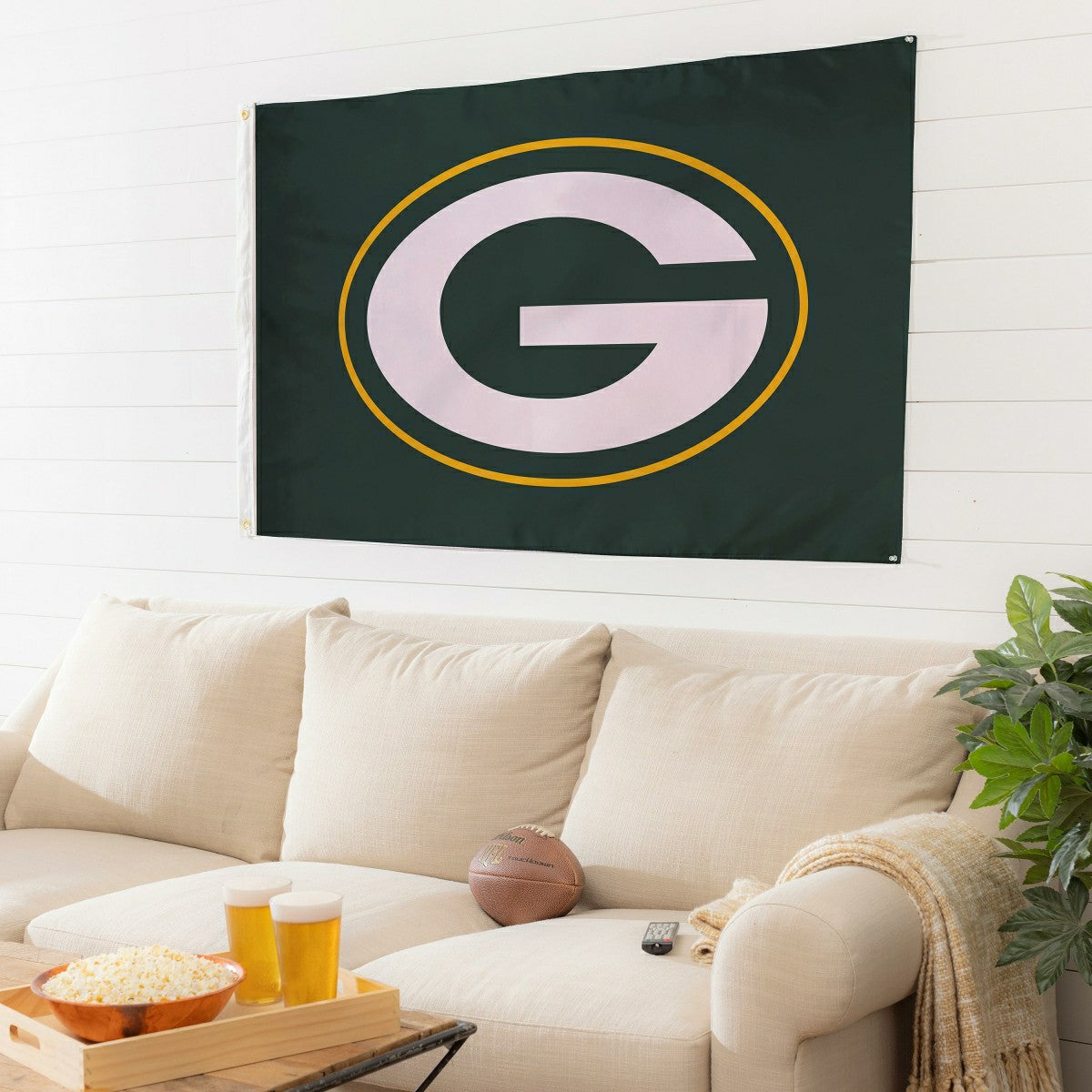 Green Bay Packers Single Sided Estate Flag with 2 Grommets, 3'x5', NFL, Home