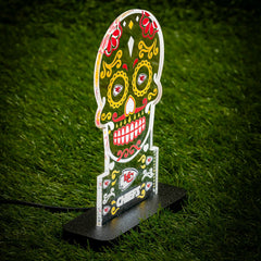 Kansas City Chiefs NFL Football Sugar Skull Desklite LED Decor, NFL, Home