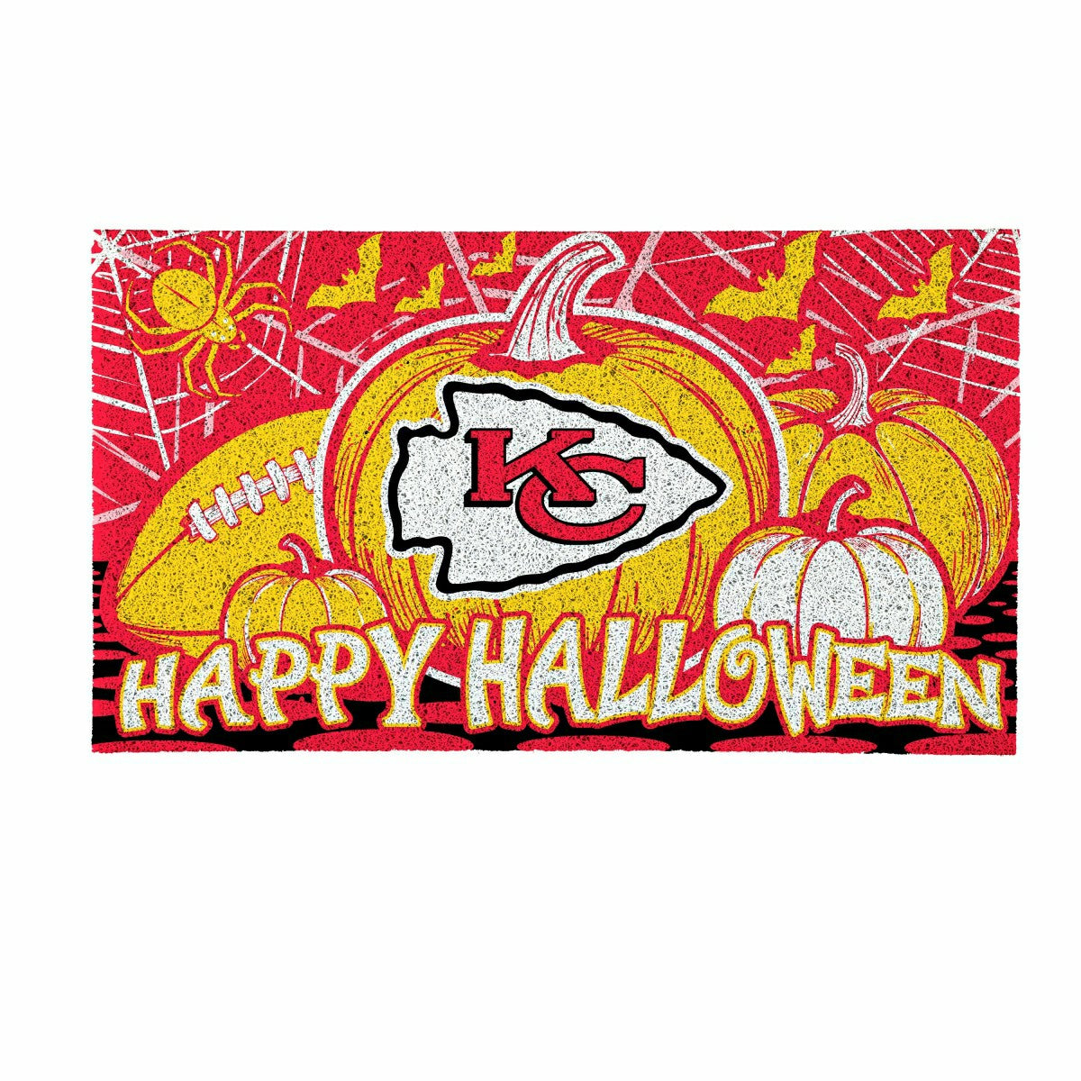 Kansas City Chiefs Halloween PVC Mat, 28"x16", NFL