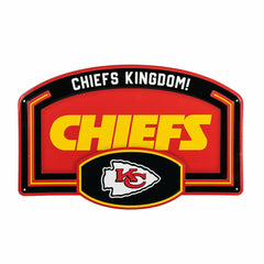 Kansas City Chiefs USA Embossed Steel Wall Sign, 11" x 17", NFL, Home