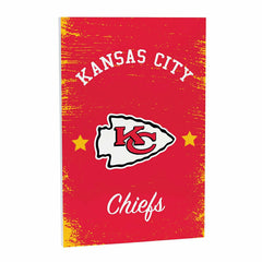 Kansas City Chiefs Wood Wall Sign, 16x24, NFL, Home