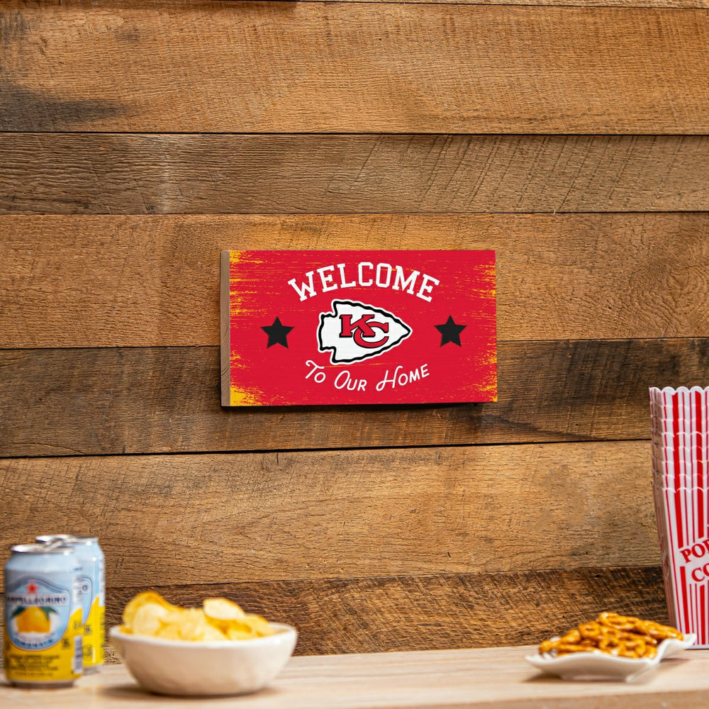 Kansas City Chiefs Wood Wall Sign, 6x11, NFL, Home