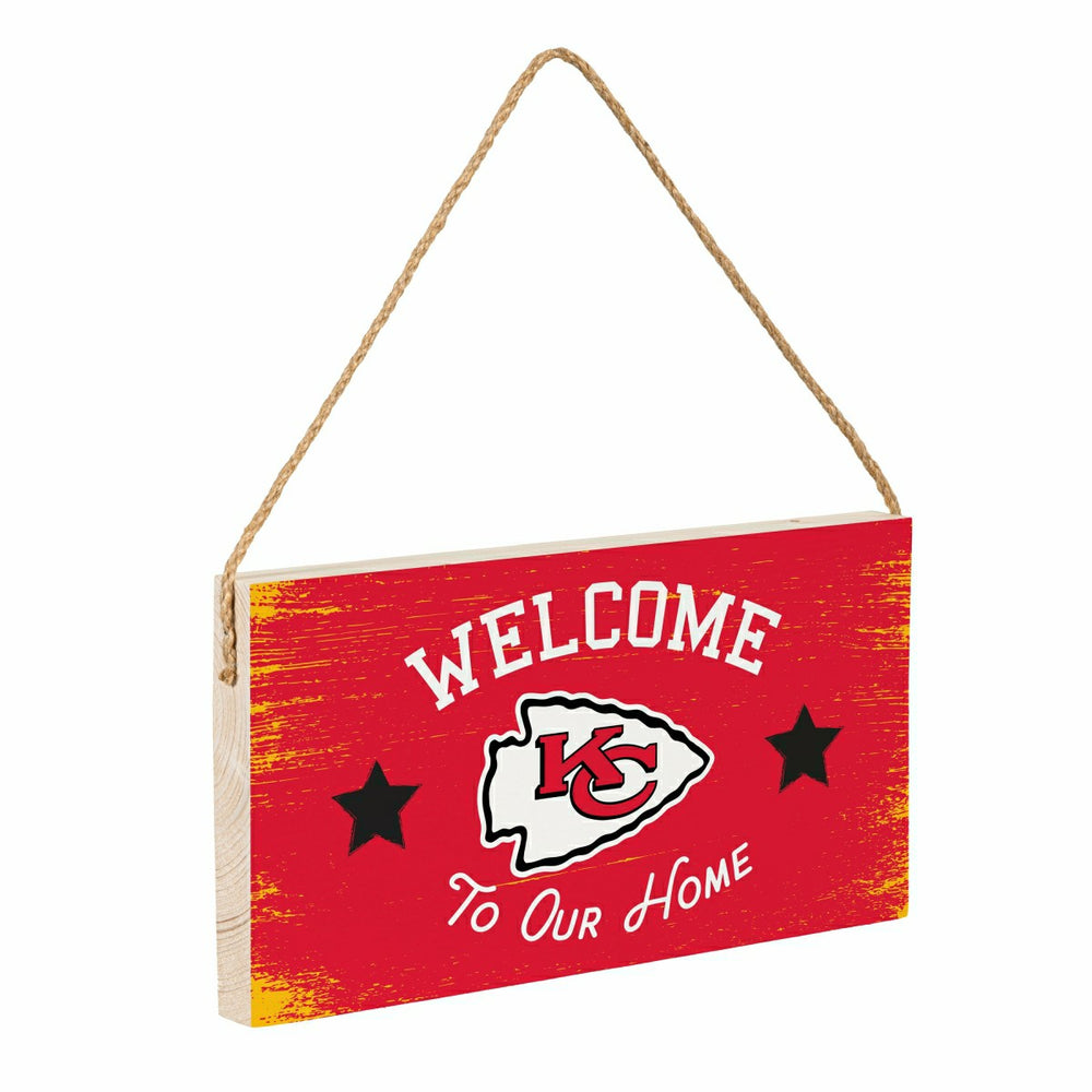 Kansas City Chiefs Wood Wall Sign, 6x11, NFL, Home