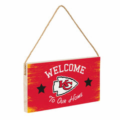 Kansas City Chiefs Wood Wall Sign, 6x11, NFL, Home