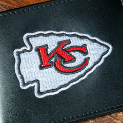 Kansas City Chiefs Black Bi-Fold Embroidered Wallet w/ RFID Blocking, NFL, Home