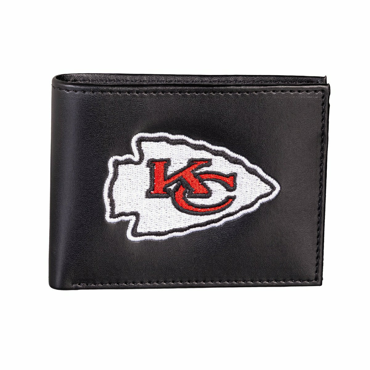 Kansas City Chiefs Black Bi-Fold Embroidered Wallet w/ RFID Blocking, NFL, Home