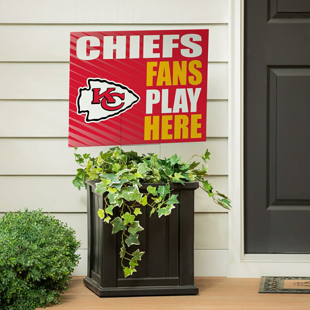 Kansas City Chiefs Coroplast Yard Sign "Fans Play Here", NFL, Home