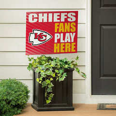 Kansas City Chiefs Coroplast Yard Sign "Fans Play Here", NFL, Home