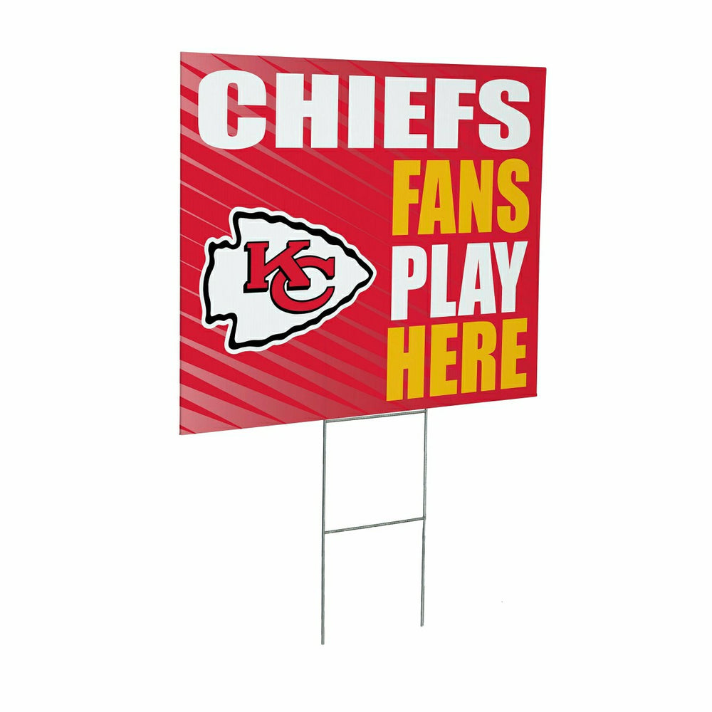 Kansas City Chiefs Coroplast Yard Sign "Fans Play Here", NFL, Home
