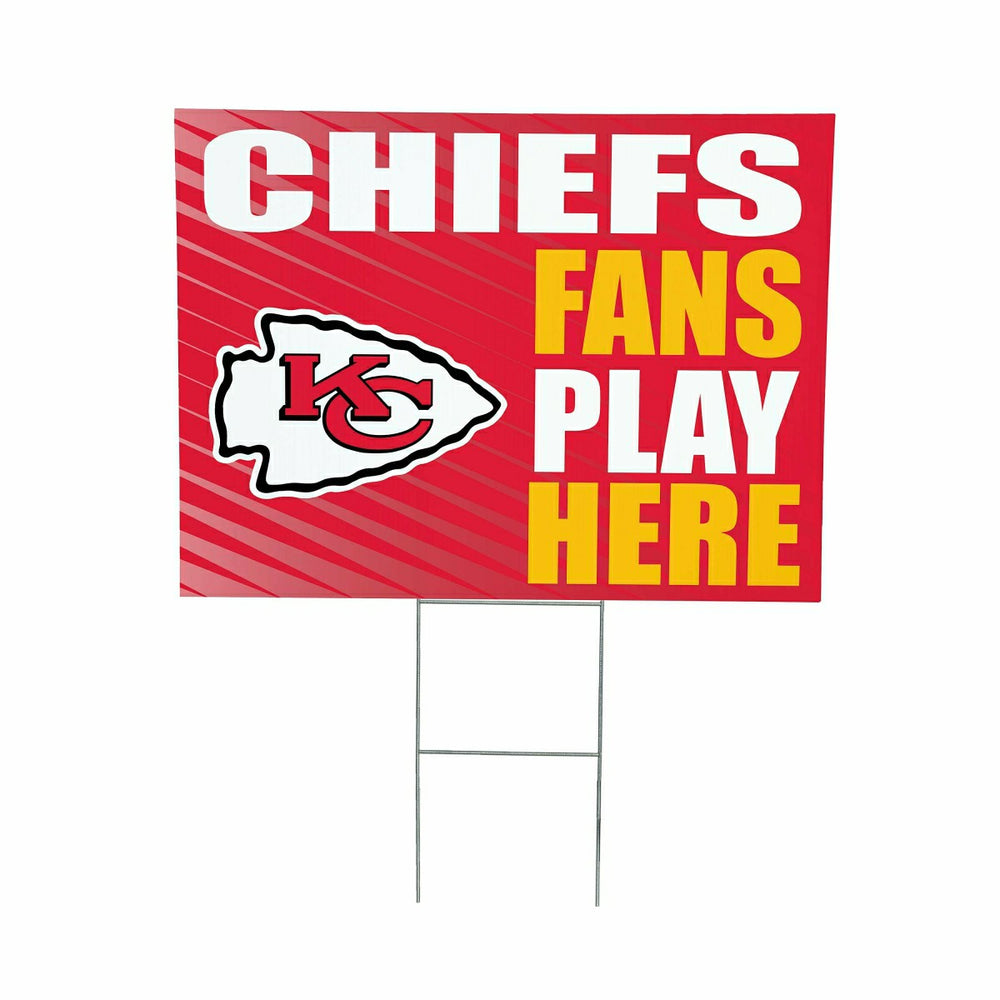 Kansas City Chiefs Coroplast Yard Sign "Fans Play Here", NFL, Home
