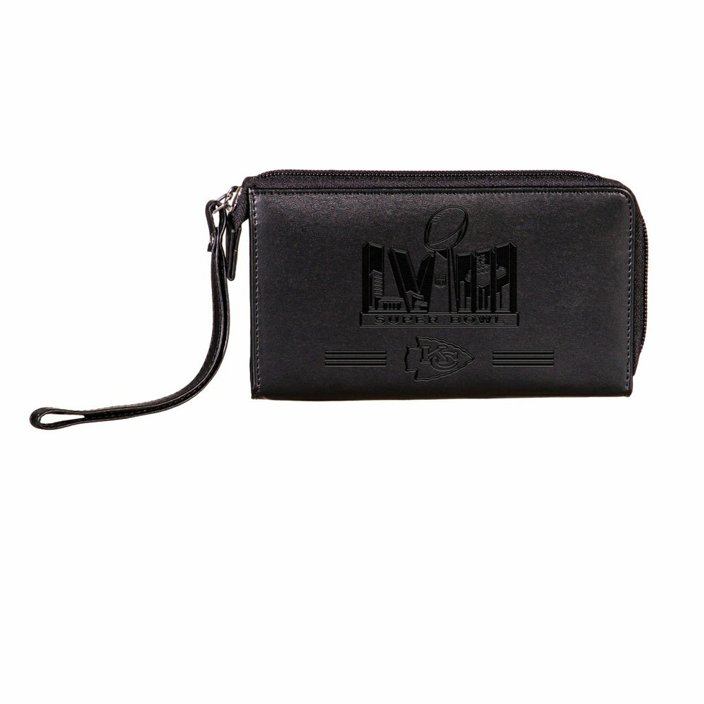 Kansas City Chiefs SB58 Champions Black Wristlet Wallet, NFL, Home