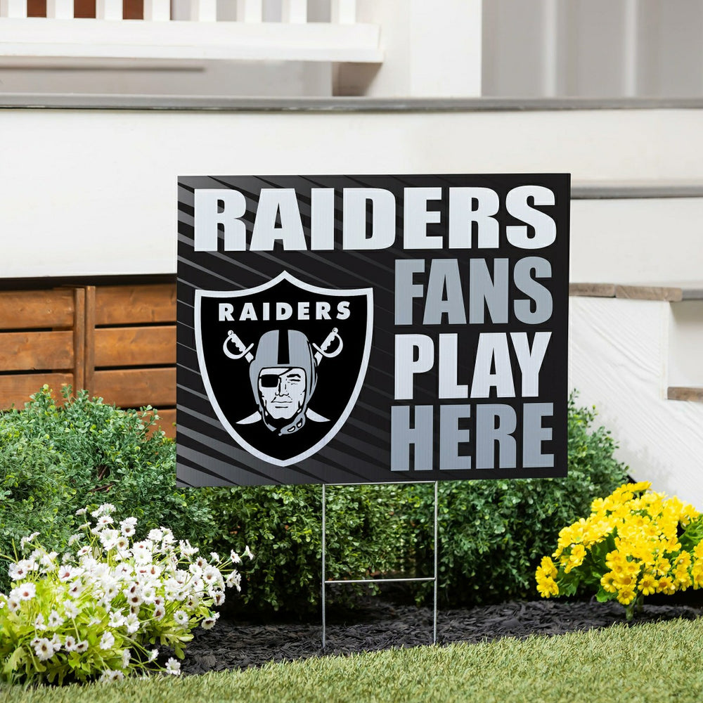 Las Vegas Raiders Coroplast Yard Sign "Fans Play Here", NFL, Home