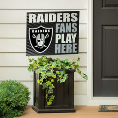 Las Vegas Raiders Coroplast Yard Sign "Fans Play Here", NFL, Home