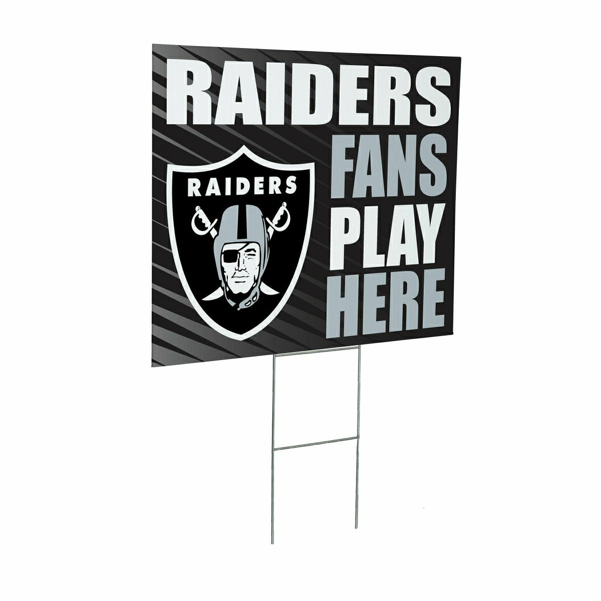 Las Vegas Raiders Coroplast Yard Sign "Fans Play Here", NFL, Home