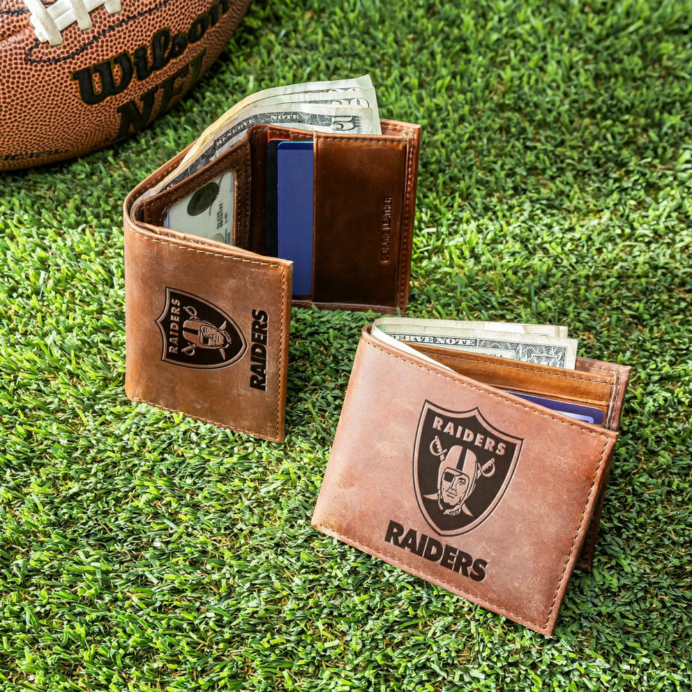 Las Vegas Raiders, Bi-Fold and Tri-Fold Wallet Gift Set, Brown, NFL, Home