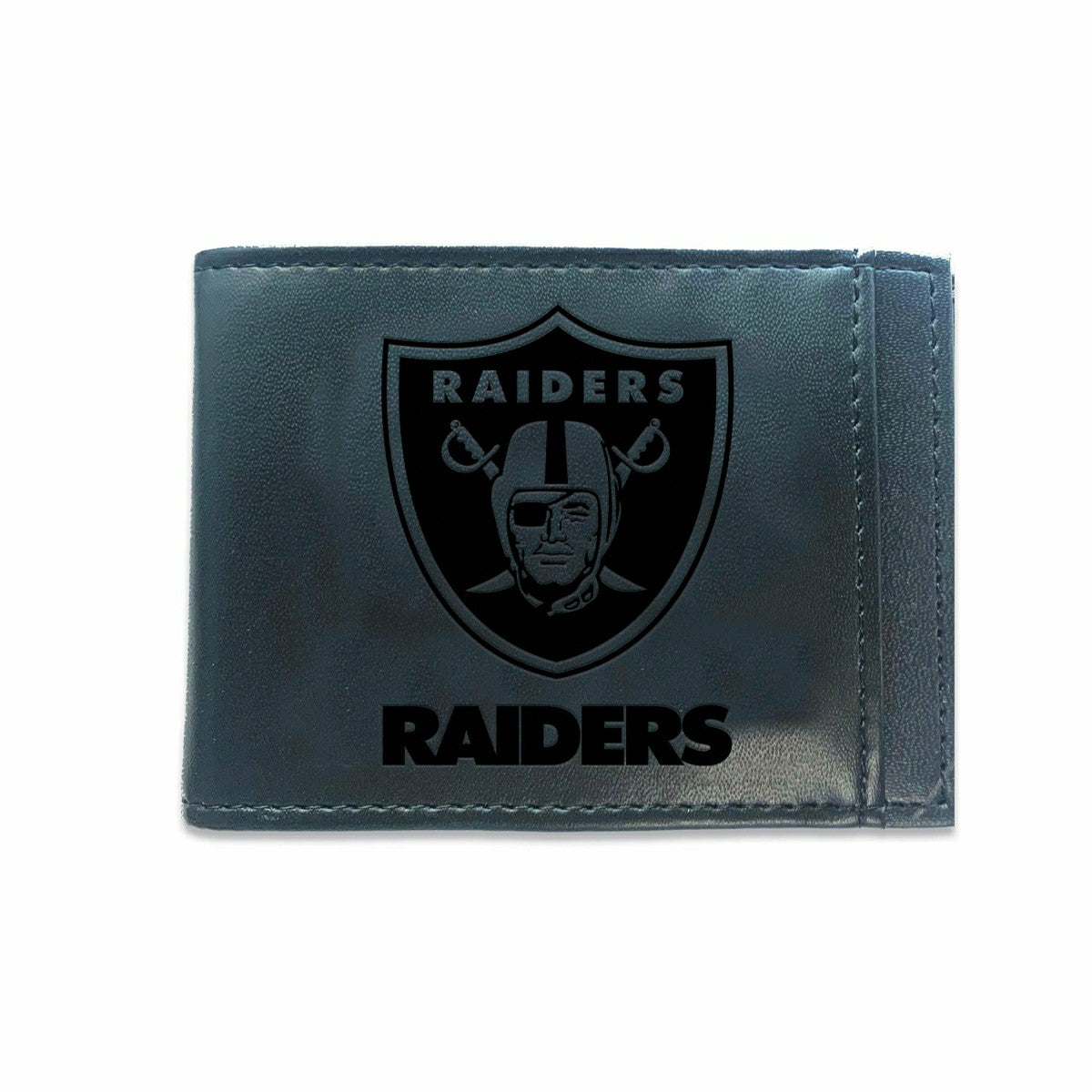 Front Pocket Wallet w/ RFID Blocking, LAS VEGAS RAIDERS, Black, NFL, Home