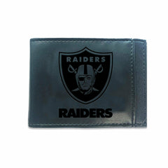 Front Pocket Wallet w/ RFID Blocking, LAS VEGAS RAIDERS, Black, NFL, Home