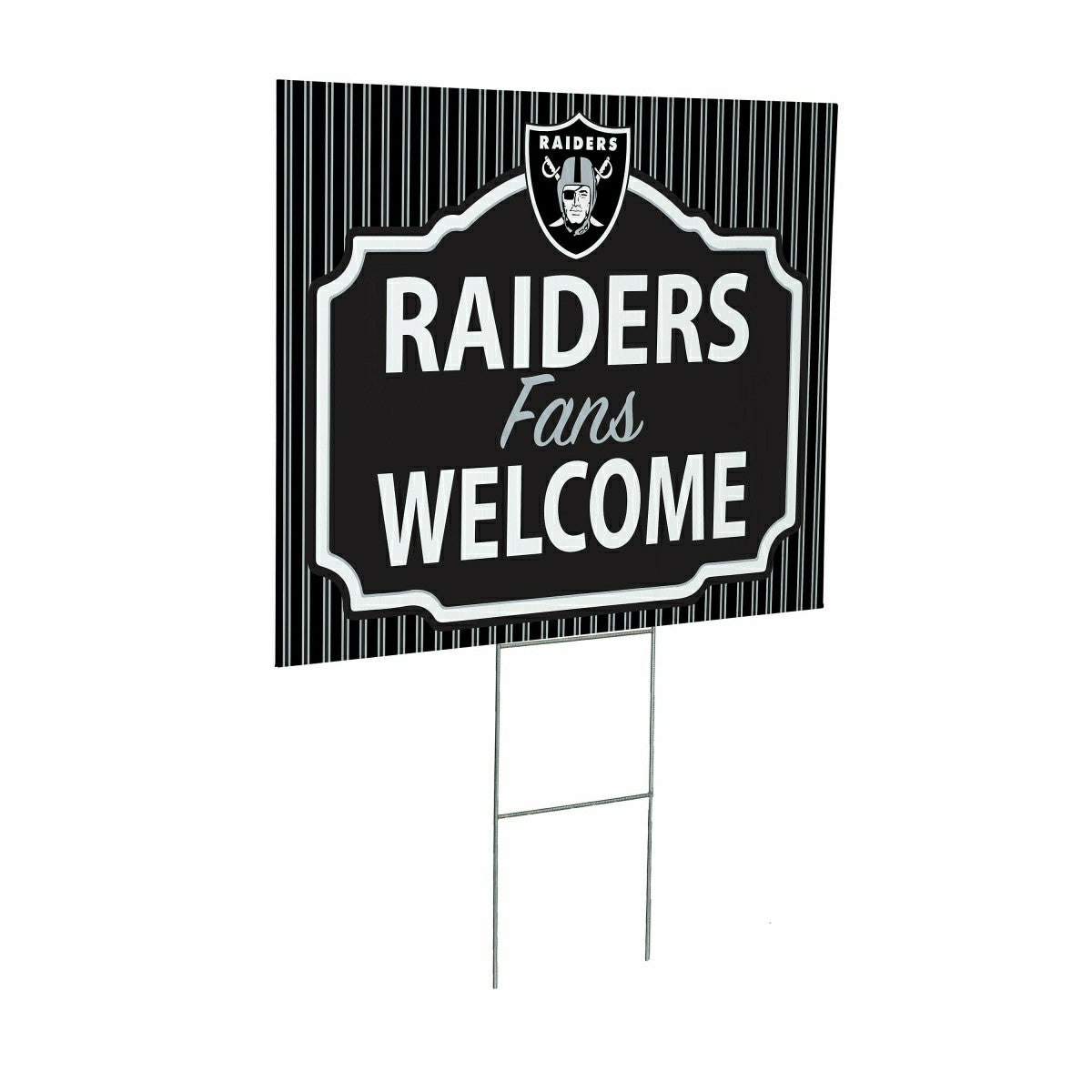 Las Vegas Raiders Coroplast Yard Sign, "Fans Welcome", NFL, Home