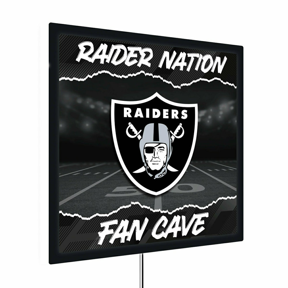 Las Vegas Raiders 23"H x 23"L LED Wall Decor, Edgelite, Square, NFL, Home