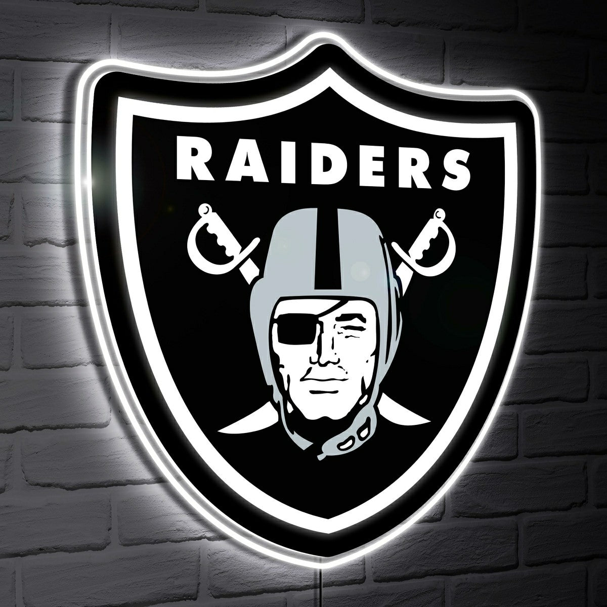 Las Vegas Raiders LED Wall Decor, Glazelite, Logo, NFL, Home