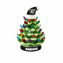8" LED Ceramic Christmas Tree, Las Vegas Raiders, NFL, Home