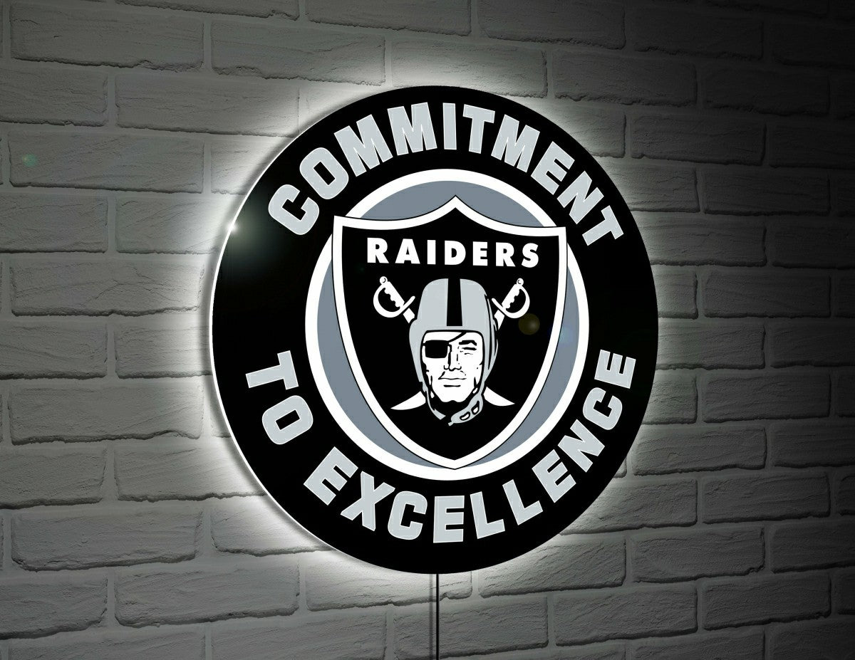 Las Vegas Raiders Commitment To Excellence NFL Football Large Round Ed, NFL