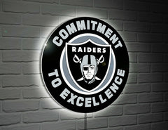 Las Vegas Raiders Commitment To Excellence NFL Football Large Round Ed, NFL