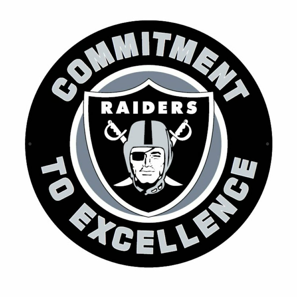 Las Vegas Raiders Commitment To Excellence NFL Football Large Round Ed, NFL