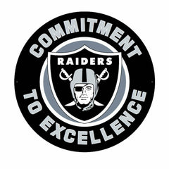 Las Vegas Raiders Commitment To Excellence NFL Football Large Round Ed, NFL