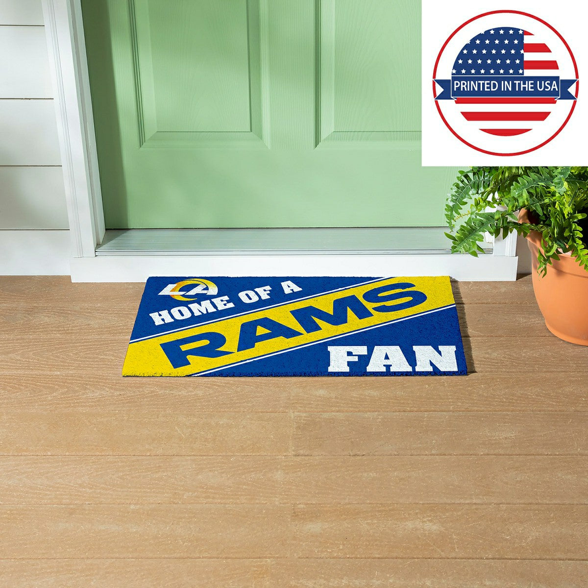 Los Angeles Rams, PVC Mat COLOR, Home of a Fan, NFL