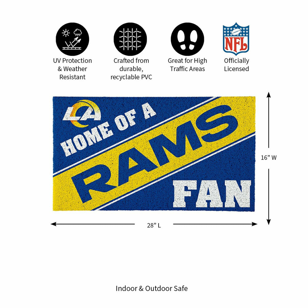 Los Angeles Rams, PVC Mat COLOR, Home of a Fan, NFL