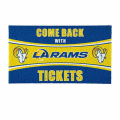 28" x 16" PVC Trapper Mat, Come Back with Tickets, Los Angeles Rams, NFL