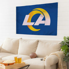 Los Angeles Rams Single Sided Flag with 2 Grommets, 3'x5', NFL, Home
