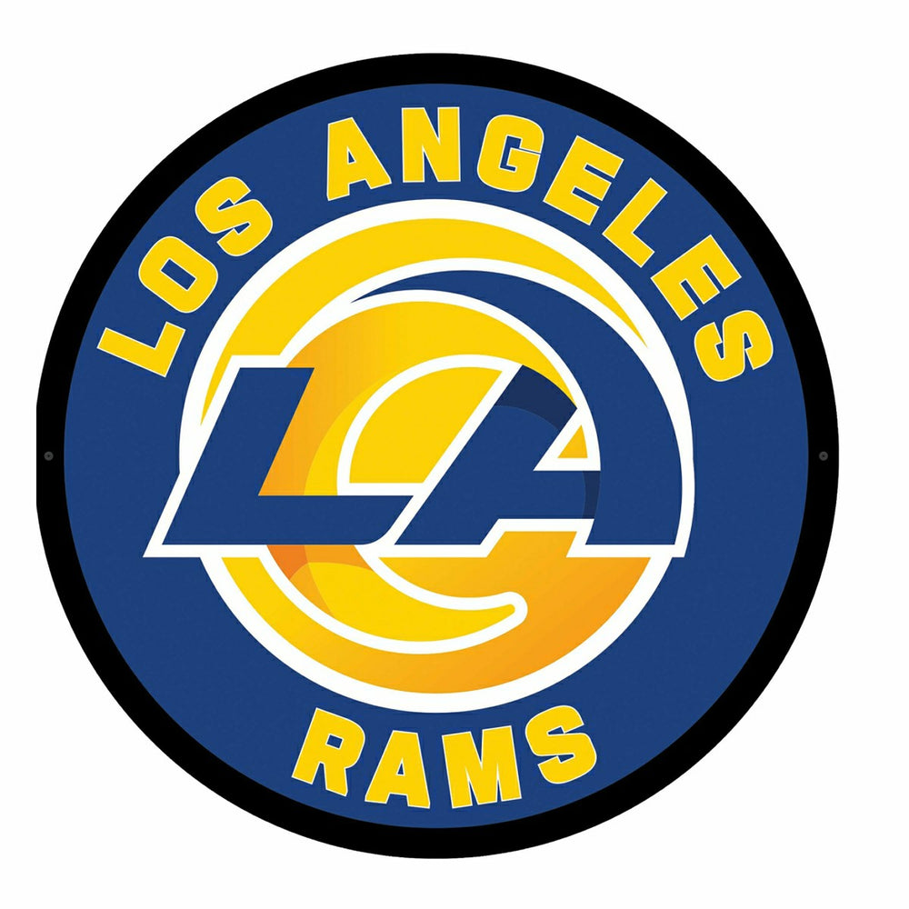 LED Wall Decor, Round, Los Angeles Rams, NFL, Home
